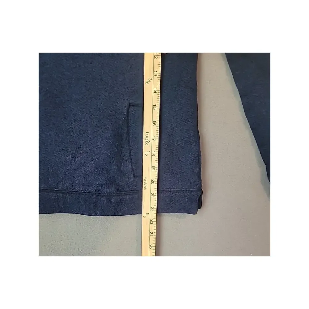 J.Crew Cowl Funnel Neck Sweater Womens Size XS Blue Wool Blend Pockets J Crew